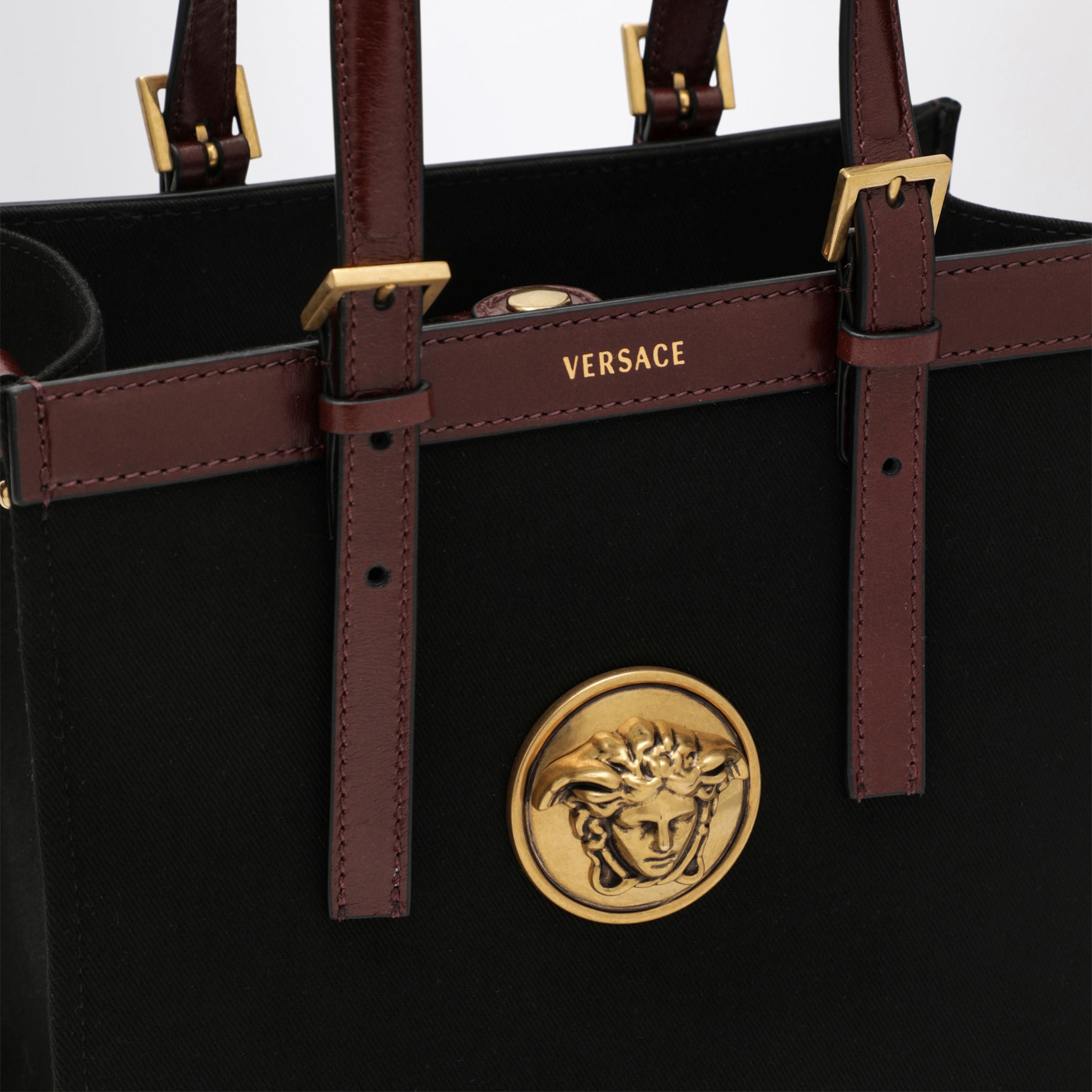 Borsa shopper mini Rivière nera in tela
