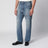Jeans distressed a gamba dritta in denim blu