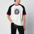 T-shirt con stampa Medusa in cotone bianca/nera