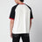 T-shirt con stampa Medusa in cotone bianca/nera