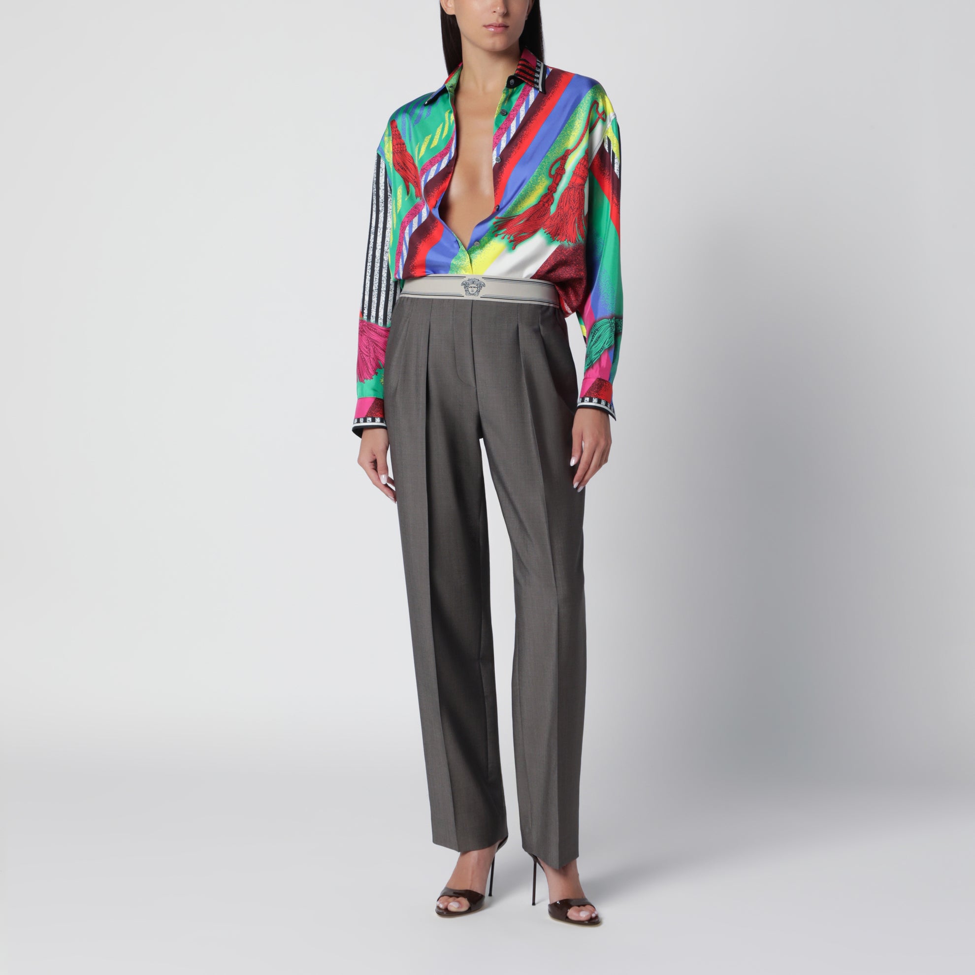 Formula 6 multicolored silk twill shirt