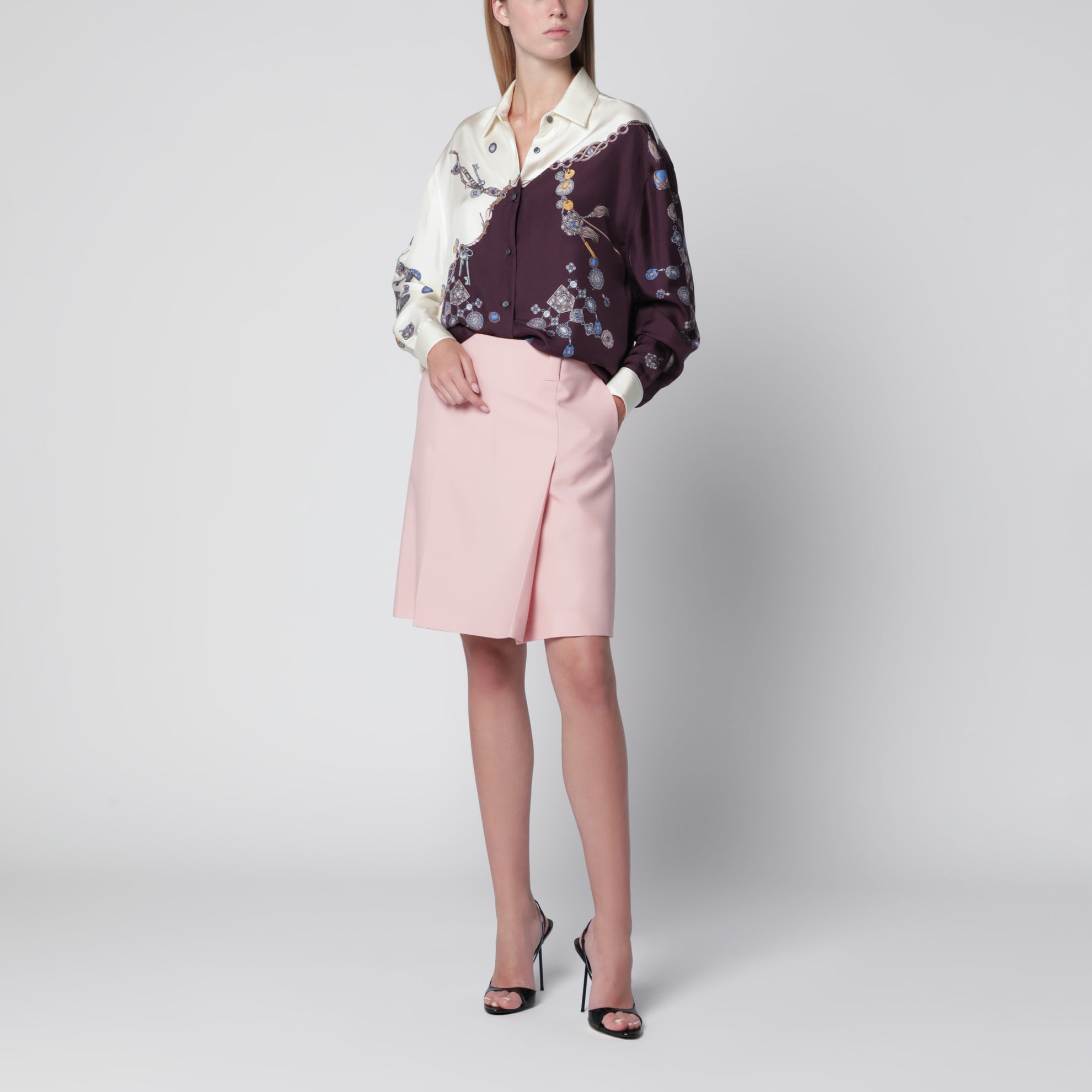 Stolen Jewels Hemd mit Print aus Seidentwill