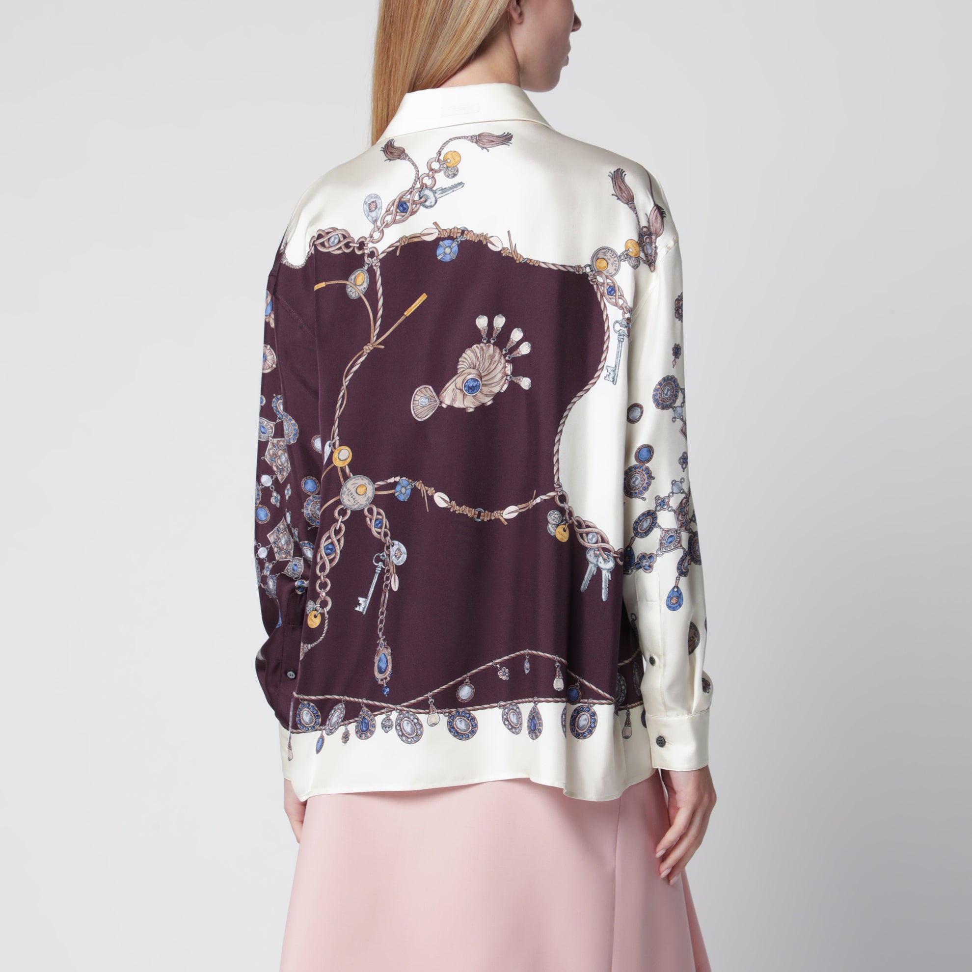 Stolen Jewels Hemd mit Print aus Seidentwill