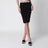 Gonna midi in jacquard di misto viscosa nera