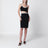 Gonna midi in jacquard di misto viscosa nera