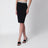 Gonna midi in jacquard di misto viscosa nera