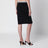 Gonna midi in jacquard di misto viscosa nera
