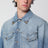 Giacca in denim stonewashed blu medio
