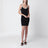 Mini abito in viscosa stretch nero