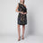 Black Printed Silk Twill Dress