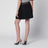 Mini gonna a pieghe in lana e mohair nera