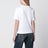 T-shirt slim en jersey de coton à logo brodé blanc