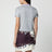 T-shirt reversibile in jersey di cotone grigia/lilla