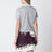 T-shirt reversibile in jersey di cotone grigia/gialla