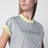 T-shirt reversibile in jersey di cotone grigia/gialla