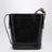 Borsa a secchiello nera in pelle