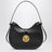 Borsa hobo Emblème nera in nappa