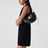 Borsa hobo Emblème nera in nappa