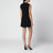 Robe mini noire en cady de viscose stretch