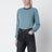 Light blue wool and cashmere crewneck sweater