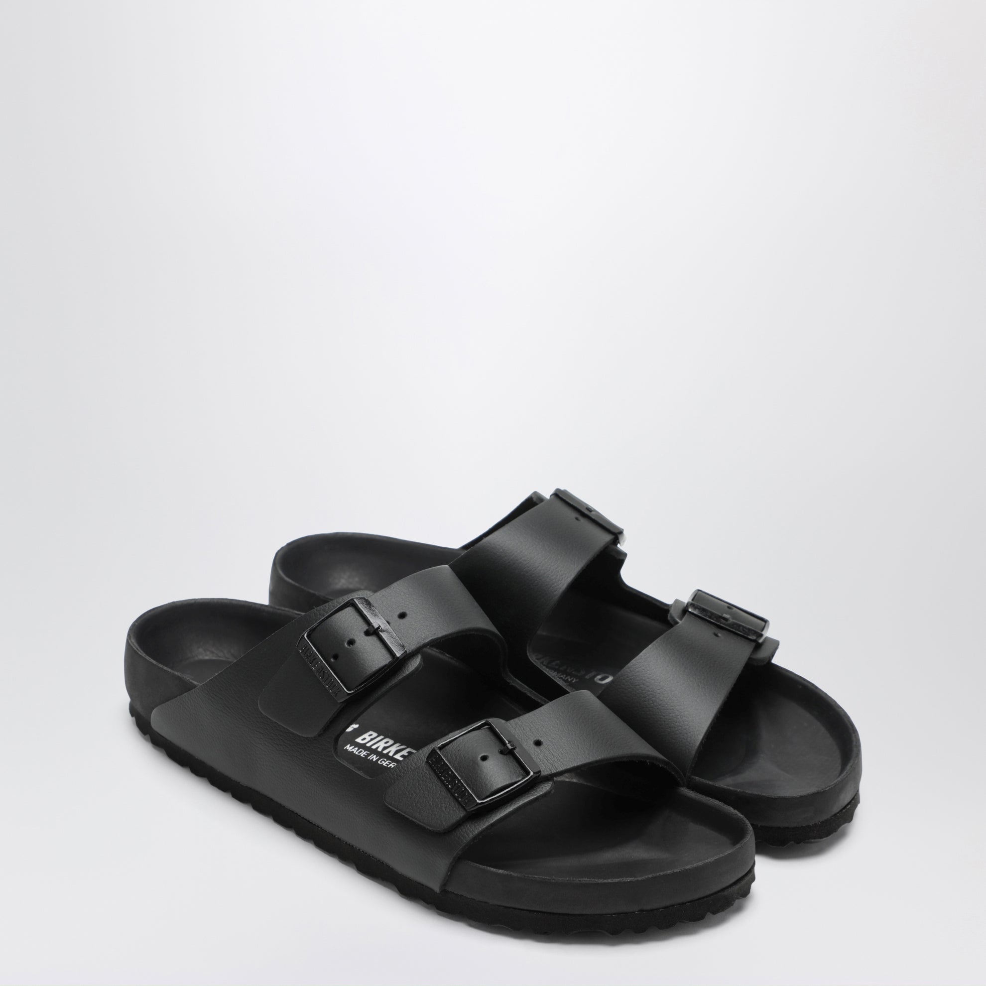Sandales Arizona noires en EVA et cuir naturel