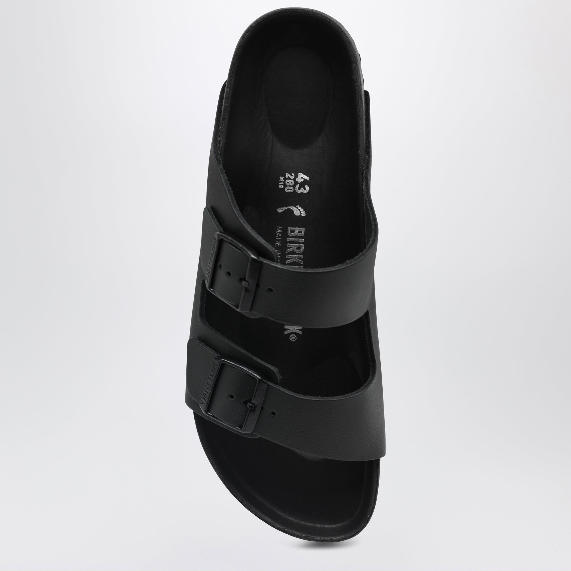 Sandales Arizona noires en EVA et cuir naturel