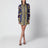 Mini robe chemisier couleur aubergine avec imprimé Baroque