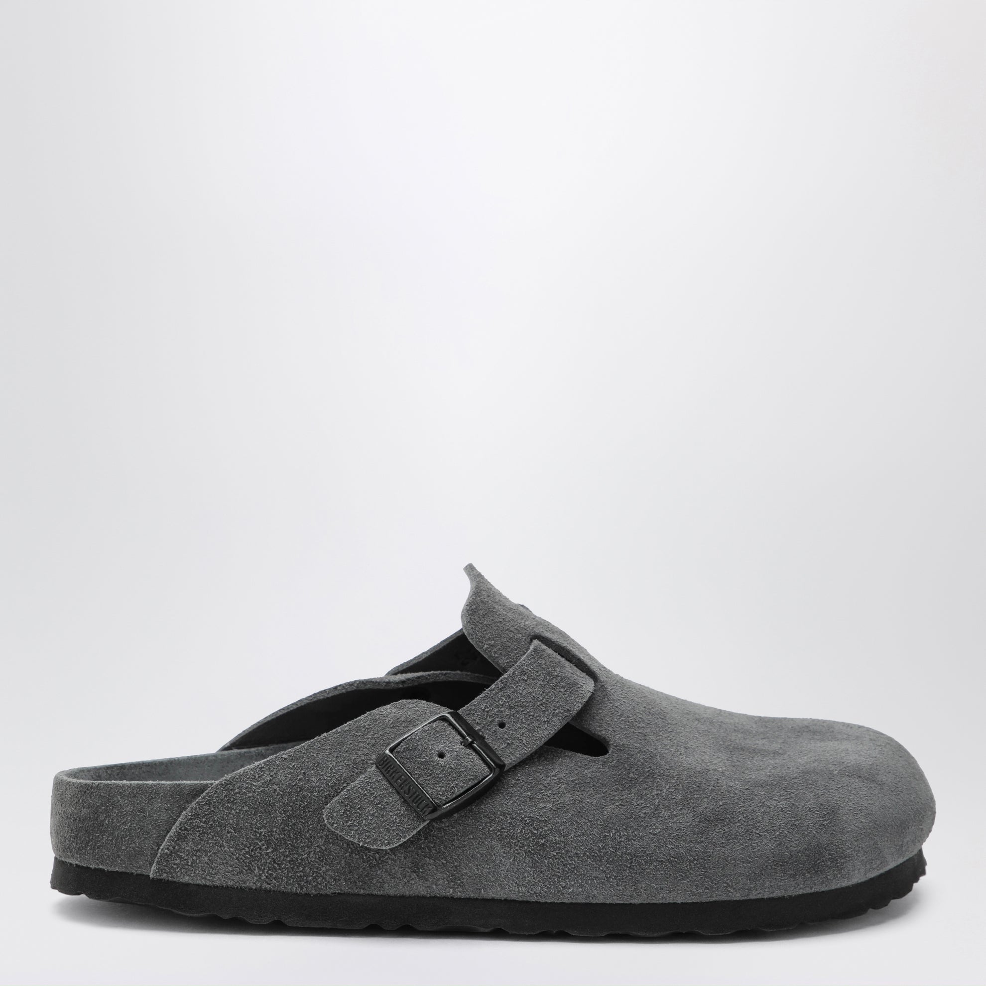 Sabot Boston in pelle scamosciata antracite