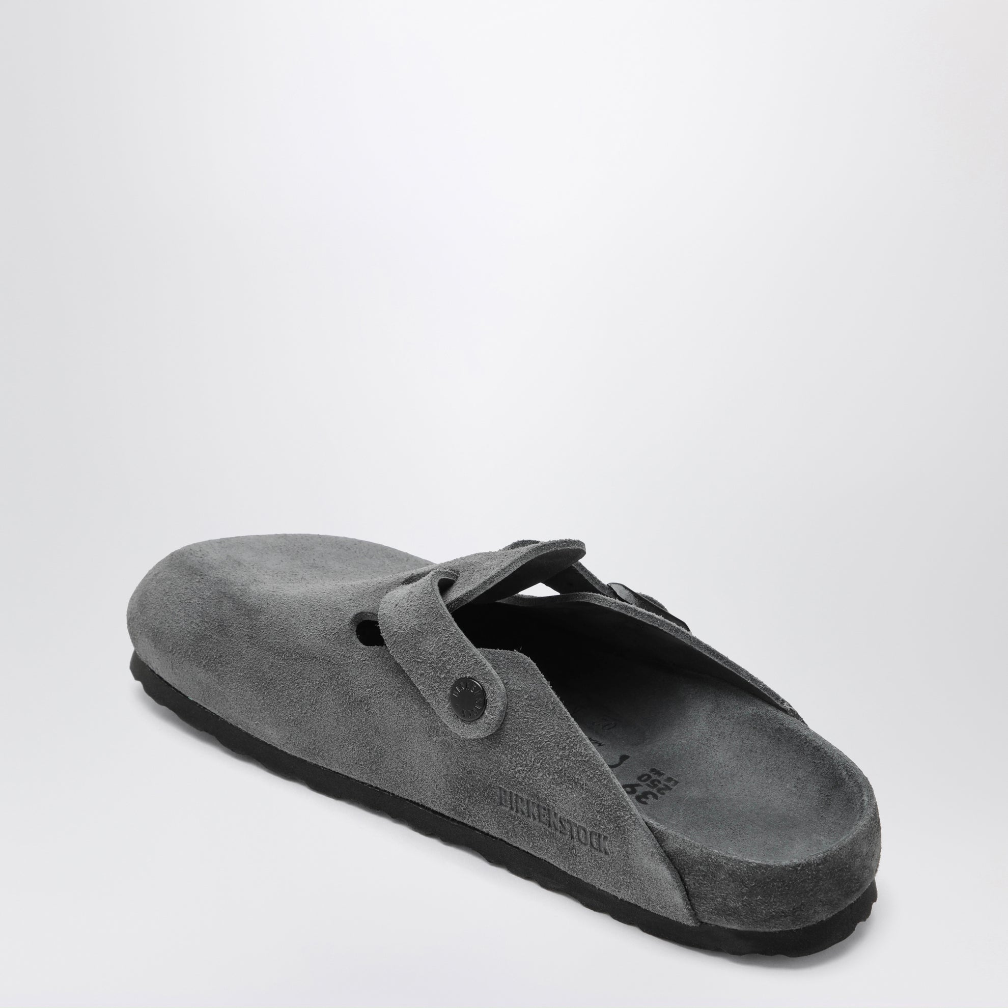 Sabot Boston in pelle scamosciata antracite
