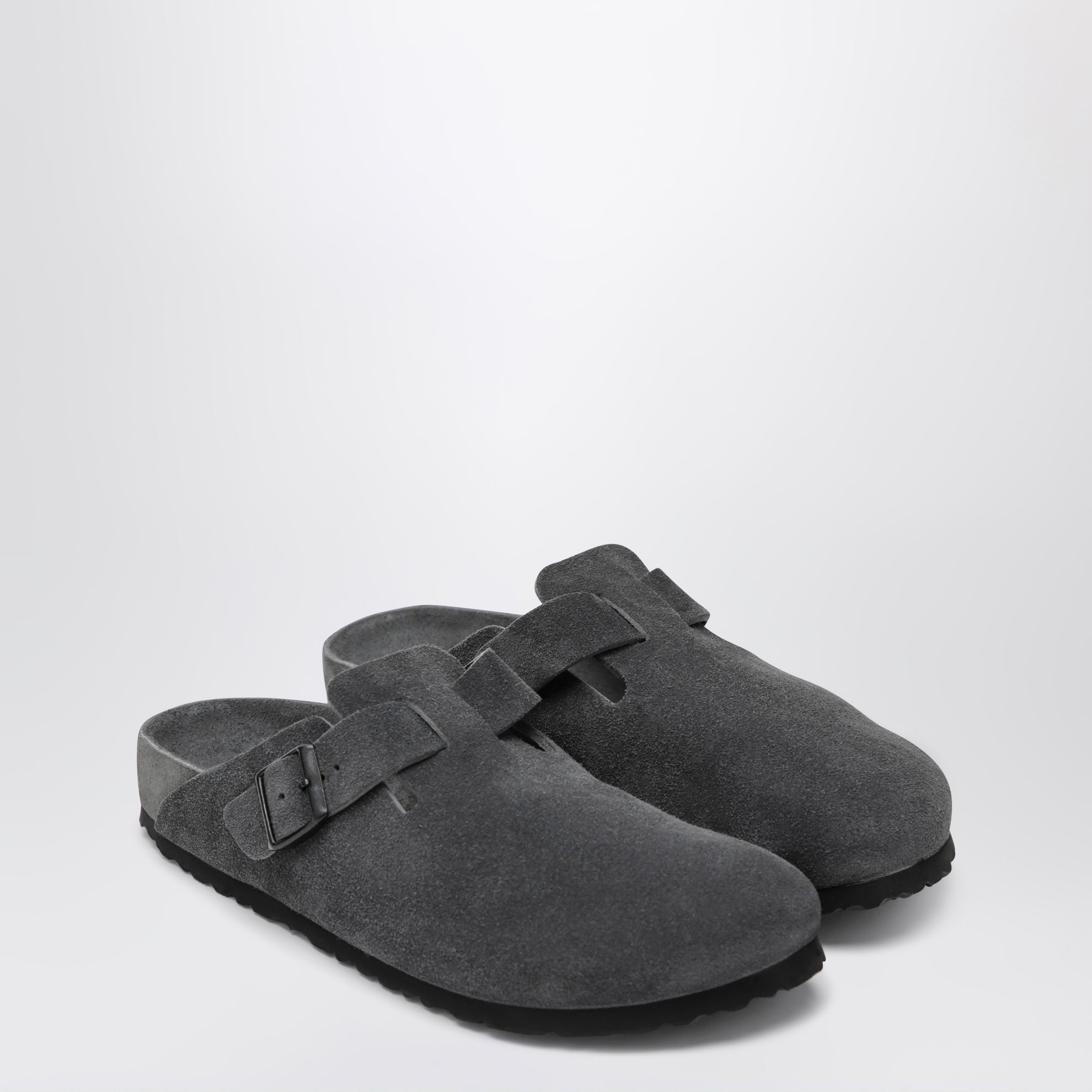 Sabots Boston en daim anthracite