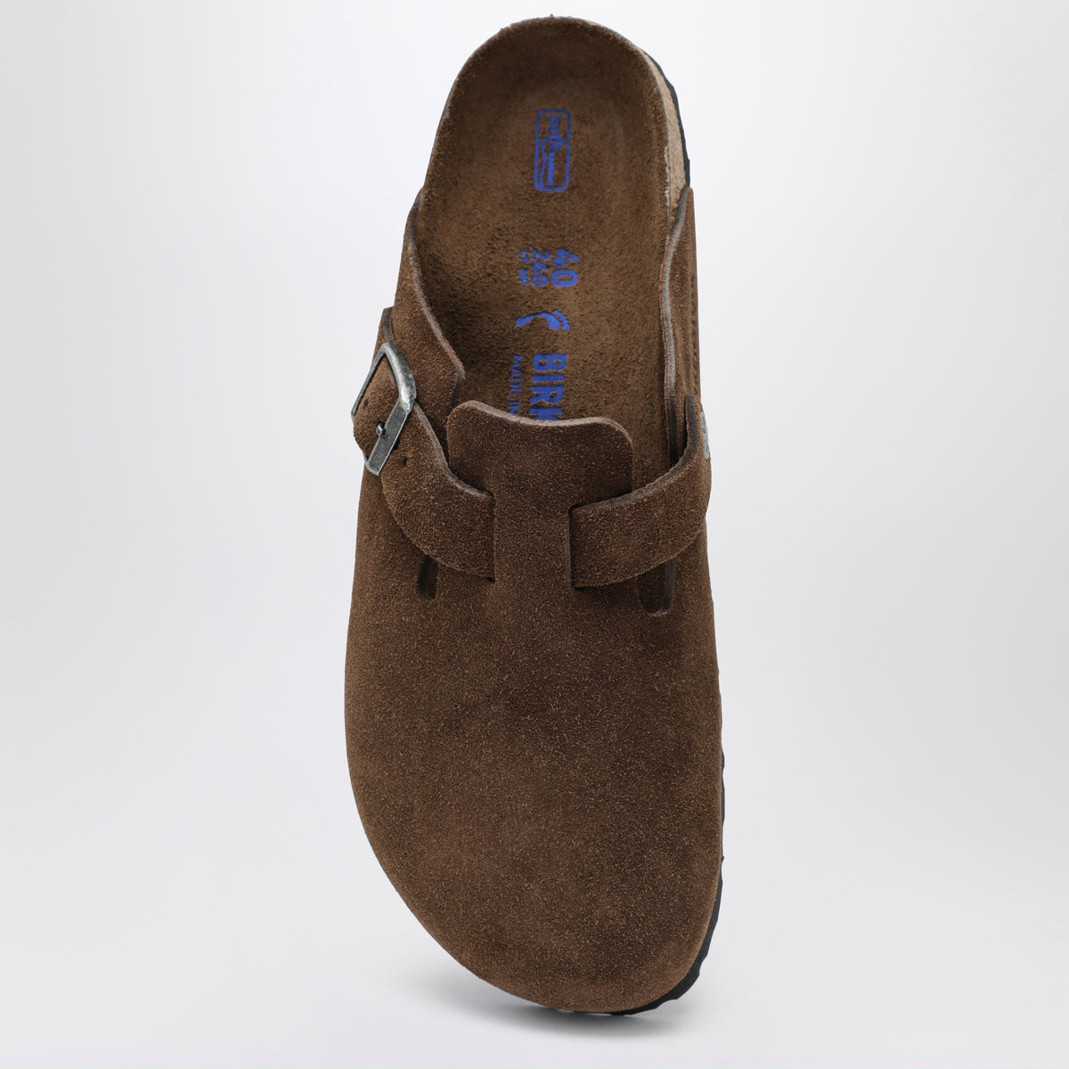 Boston brown suede clog