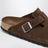 Boston brown suede clog