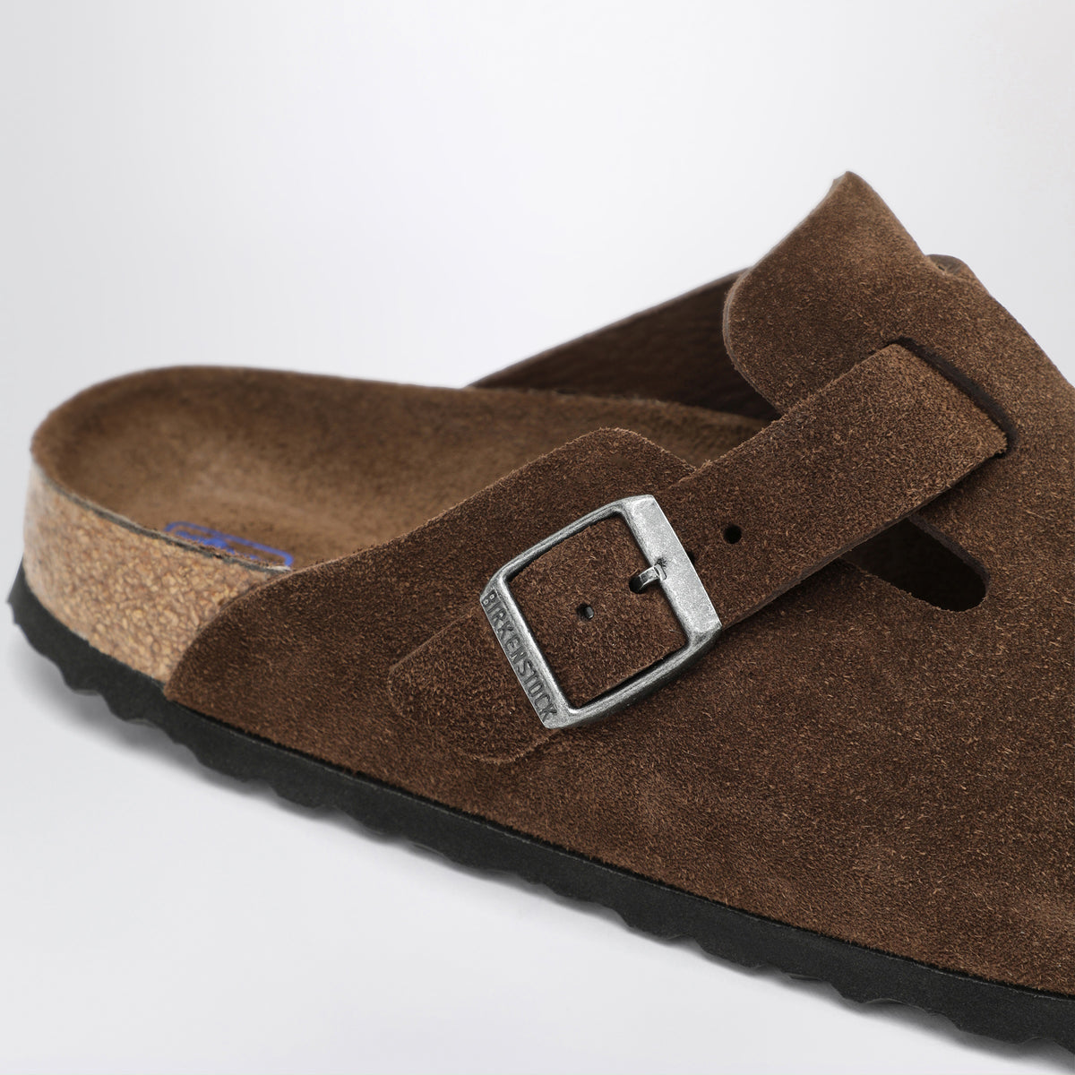Boston brown suede clog