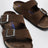 Slide Arizona plantare morbido marroni in suede