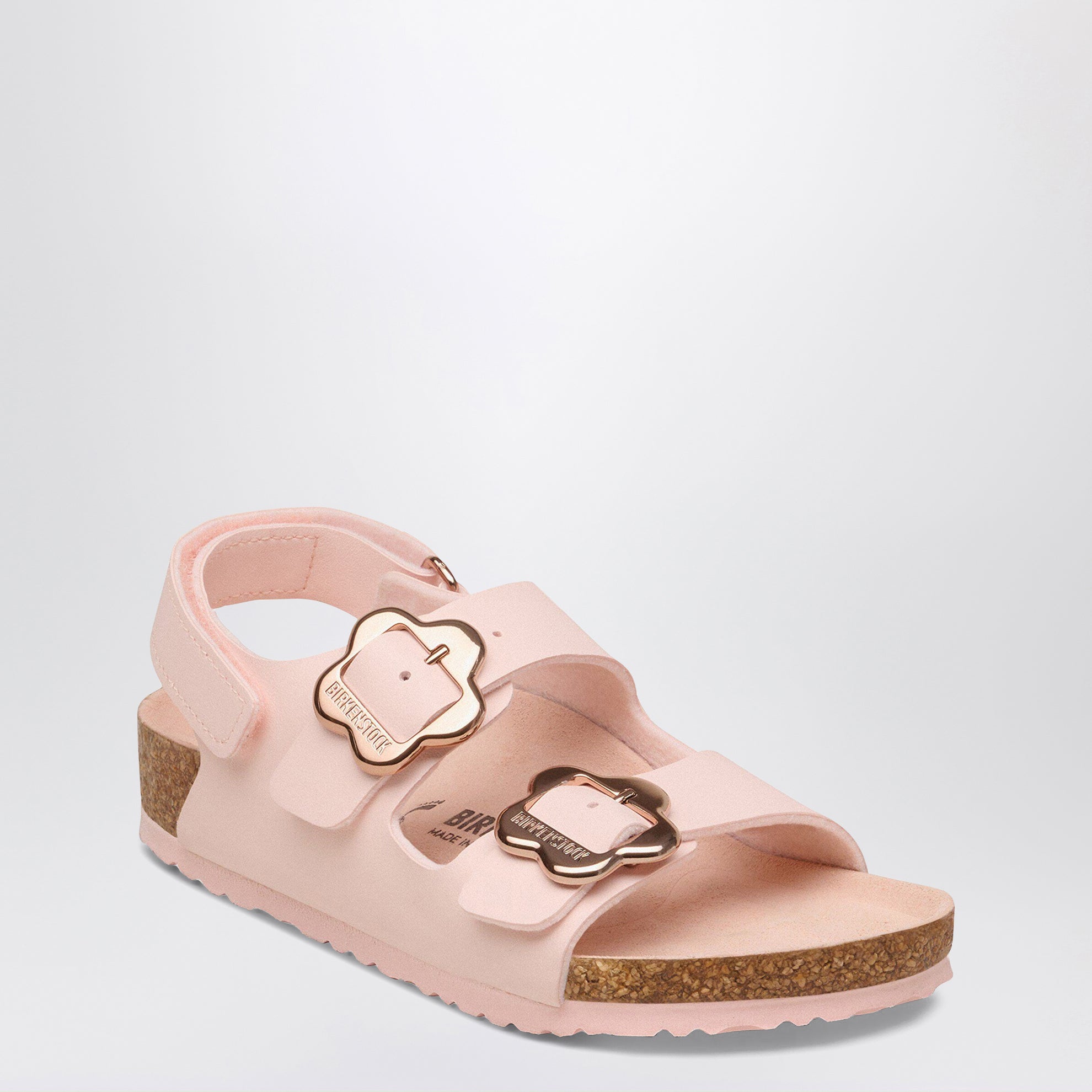 Sandalen Milano Flower Buckle in Hellrosa