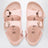 Sandalen Milano Flower Buckle in Hellrosa