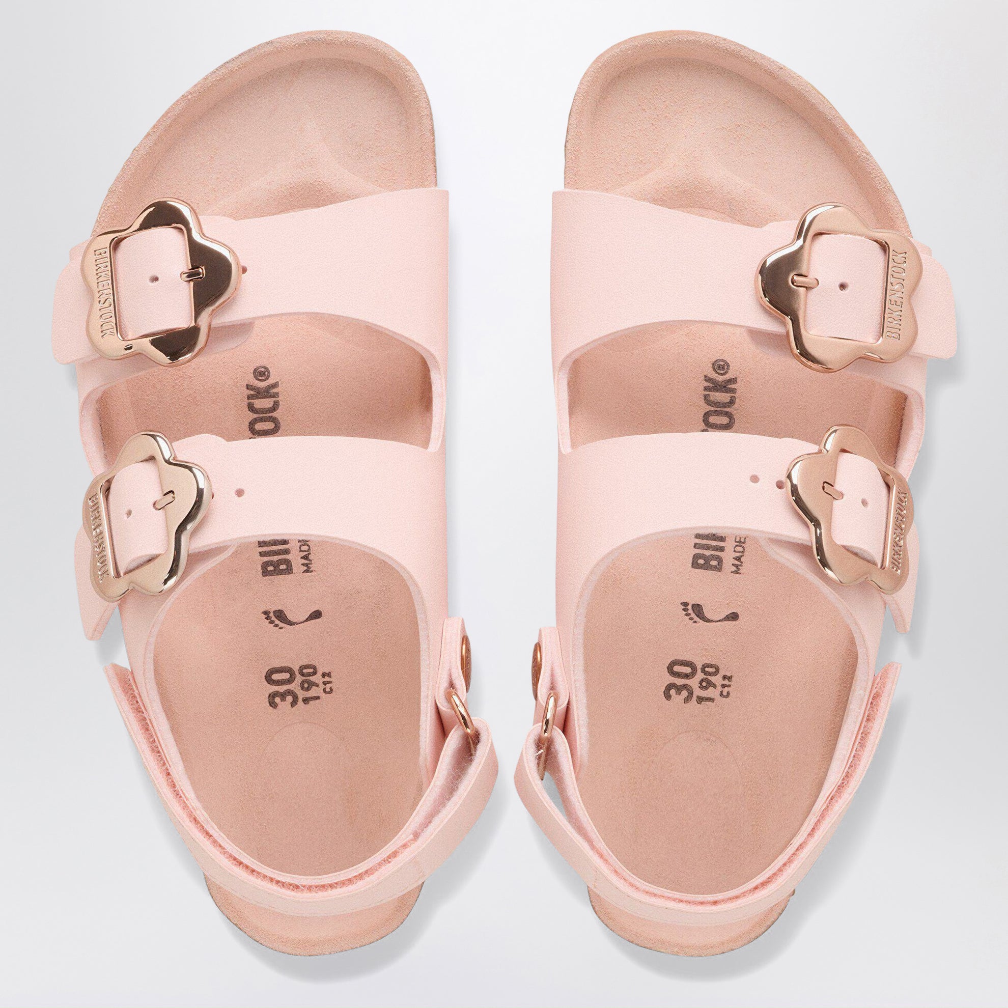 Sandalen Milano Flower Buckle in Hellrosa