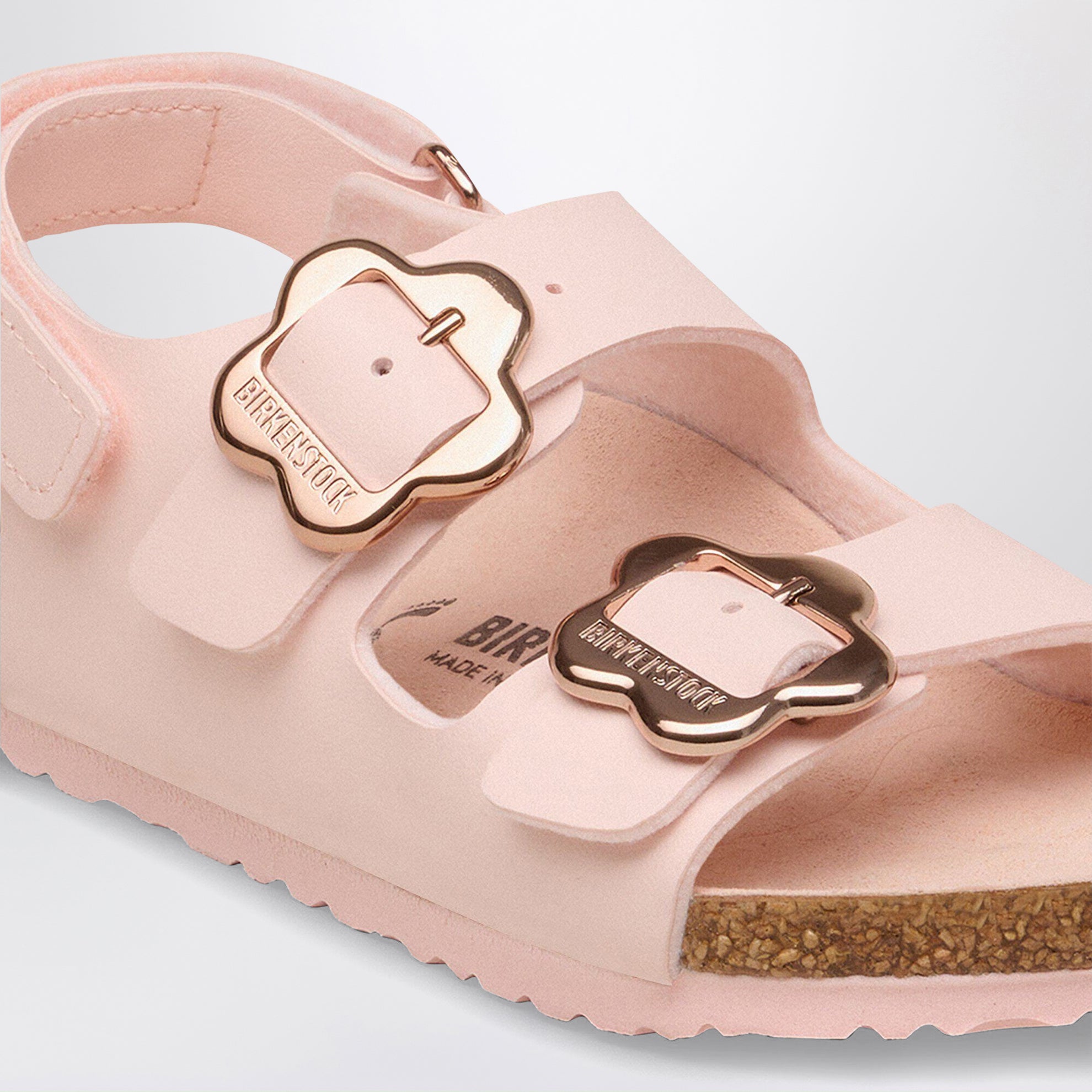 Sandalen Milano Flower Buckle in Hellrosa