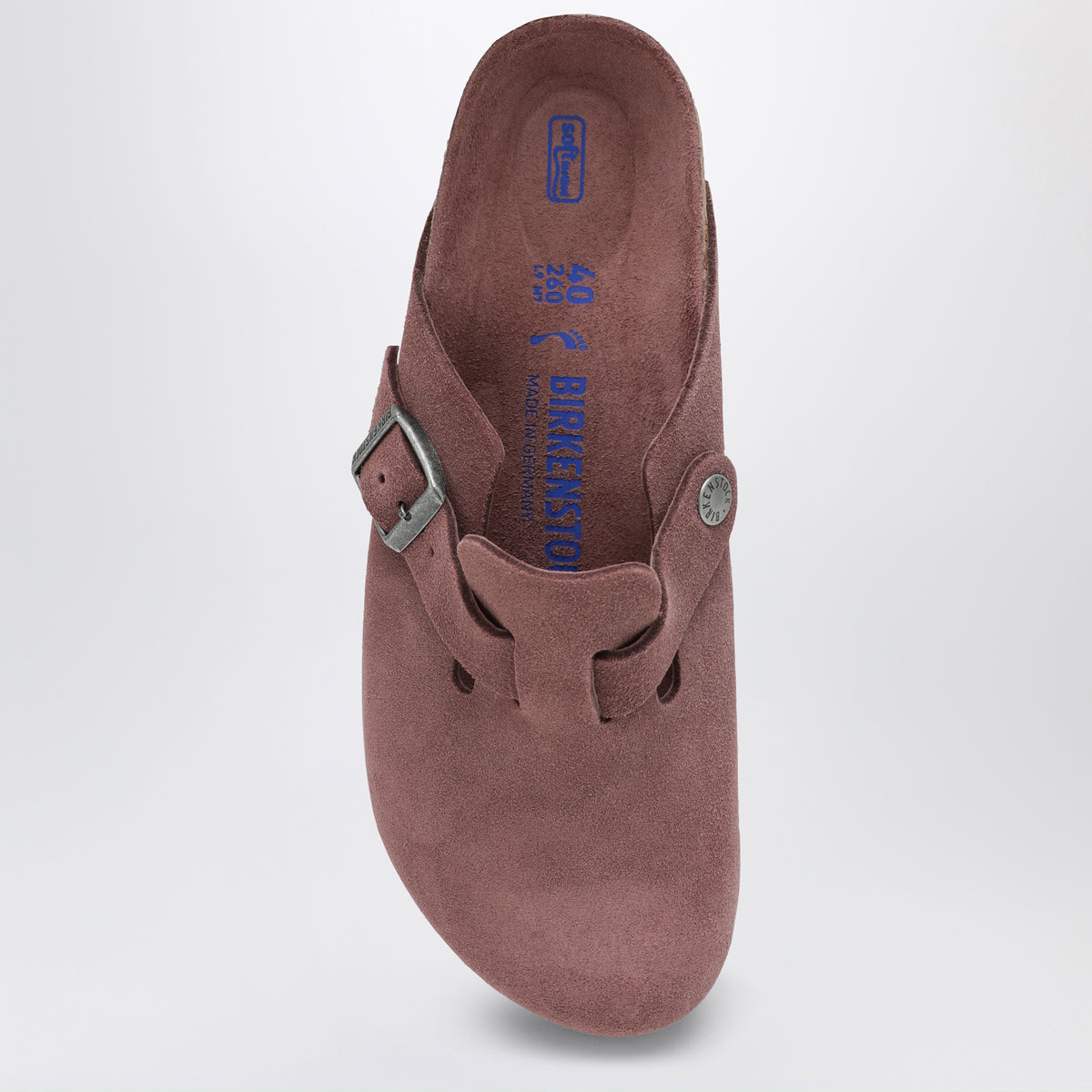 Sabot Boston color pepe in pelle scamosciata