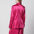 Doppelreihige Satinjacke in Fuchsia