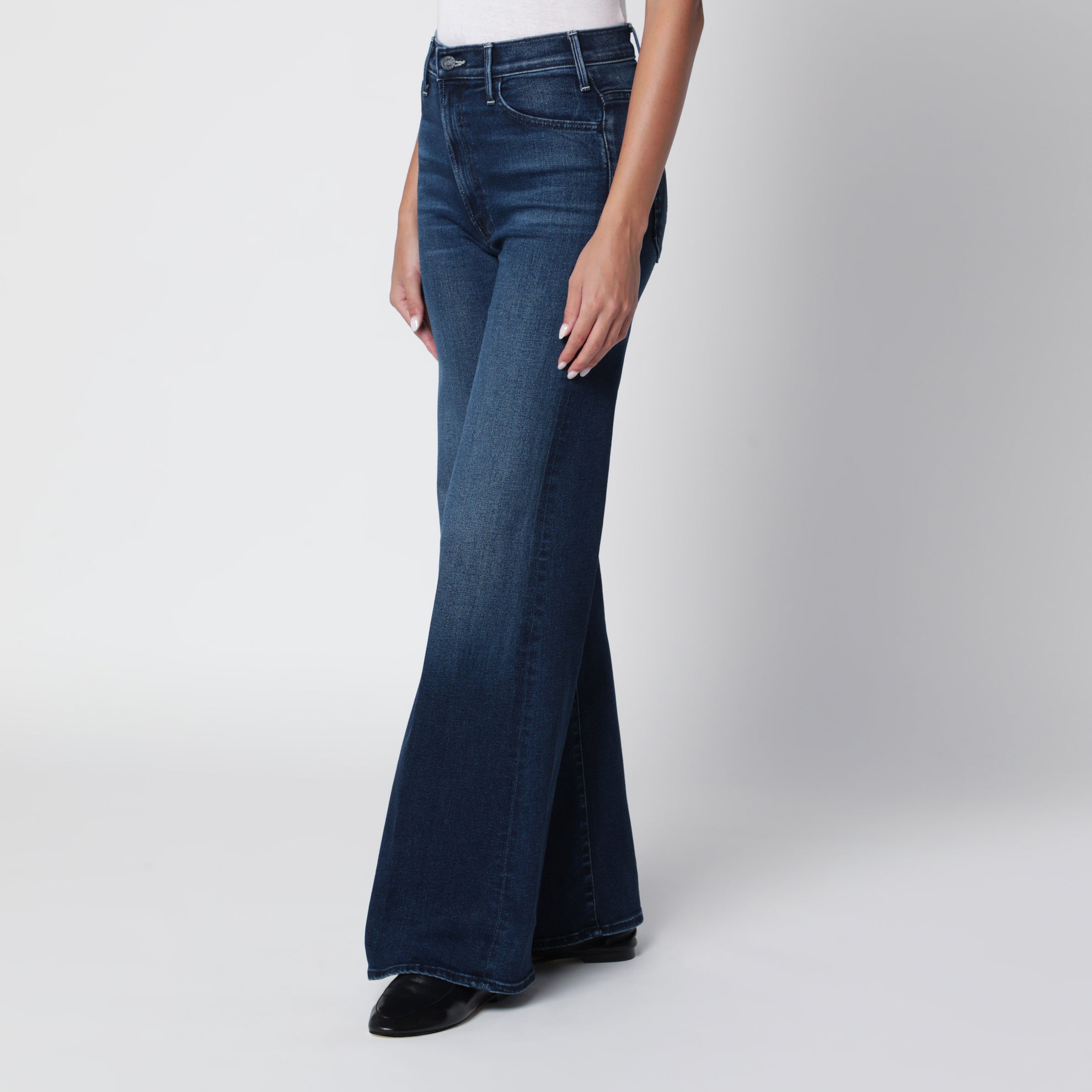 Jeans The Hustler Roller Sneak in denim blu scuro