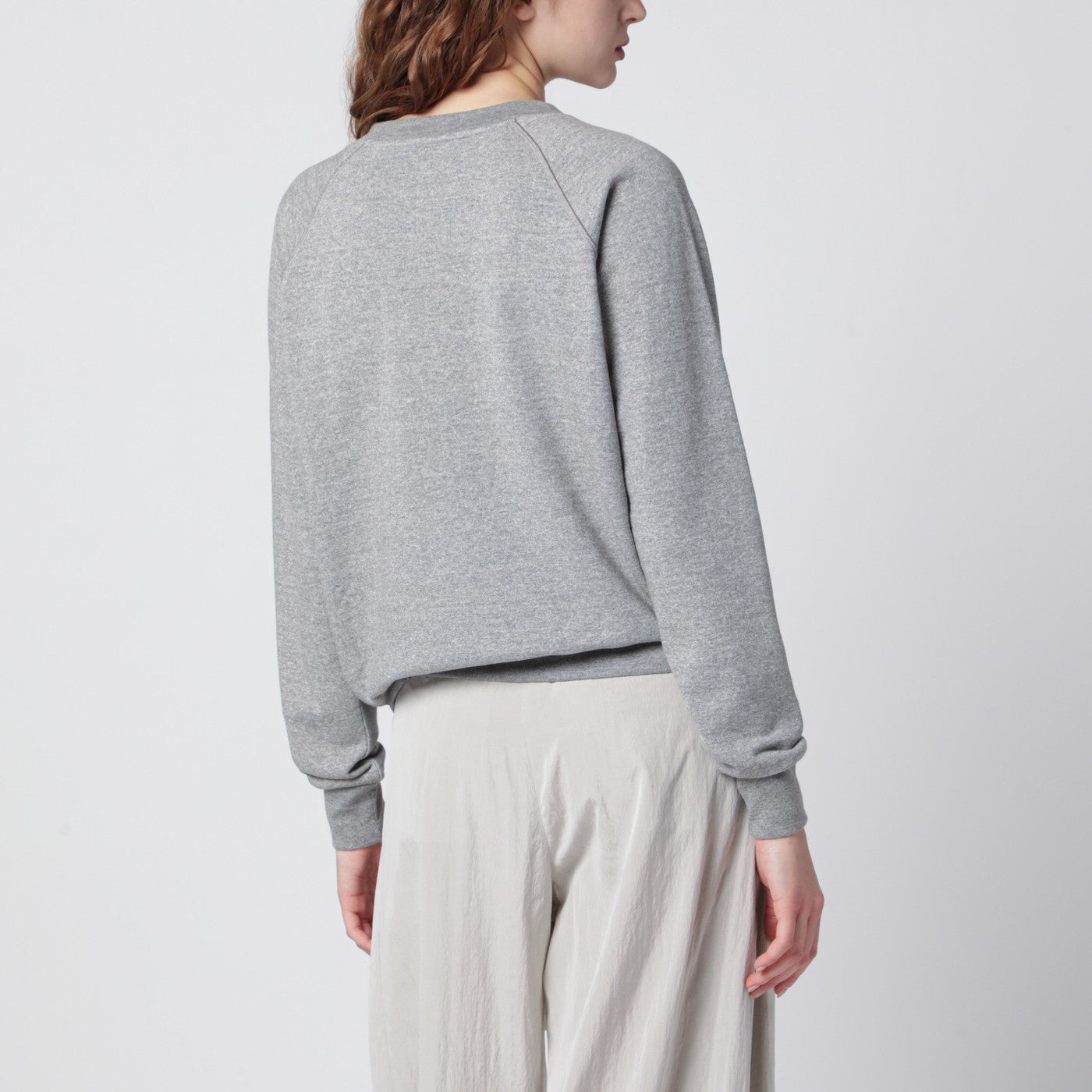 Felpa Eulalia grigia mélange in misto cashmere