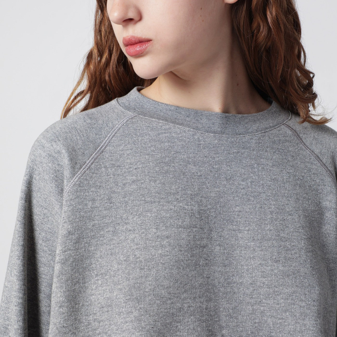 Felpa Eulalia grigia mélange in misto cashmere