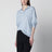 Niosa oversized cotton-linen polo in ice blue