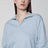 Niosa oversized cotton-linen polo in ice blue
