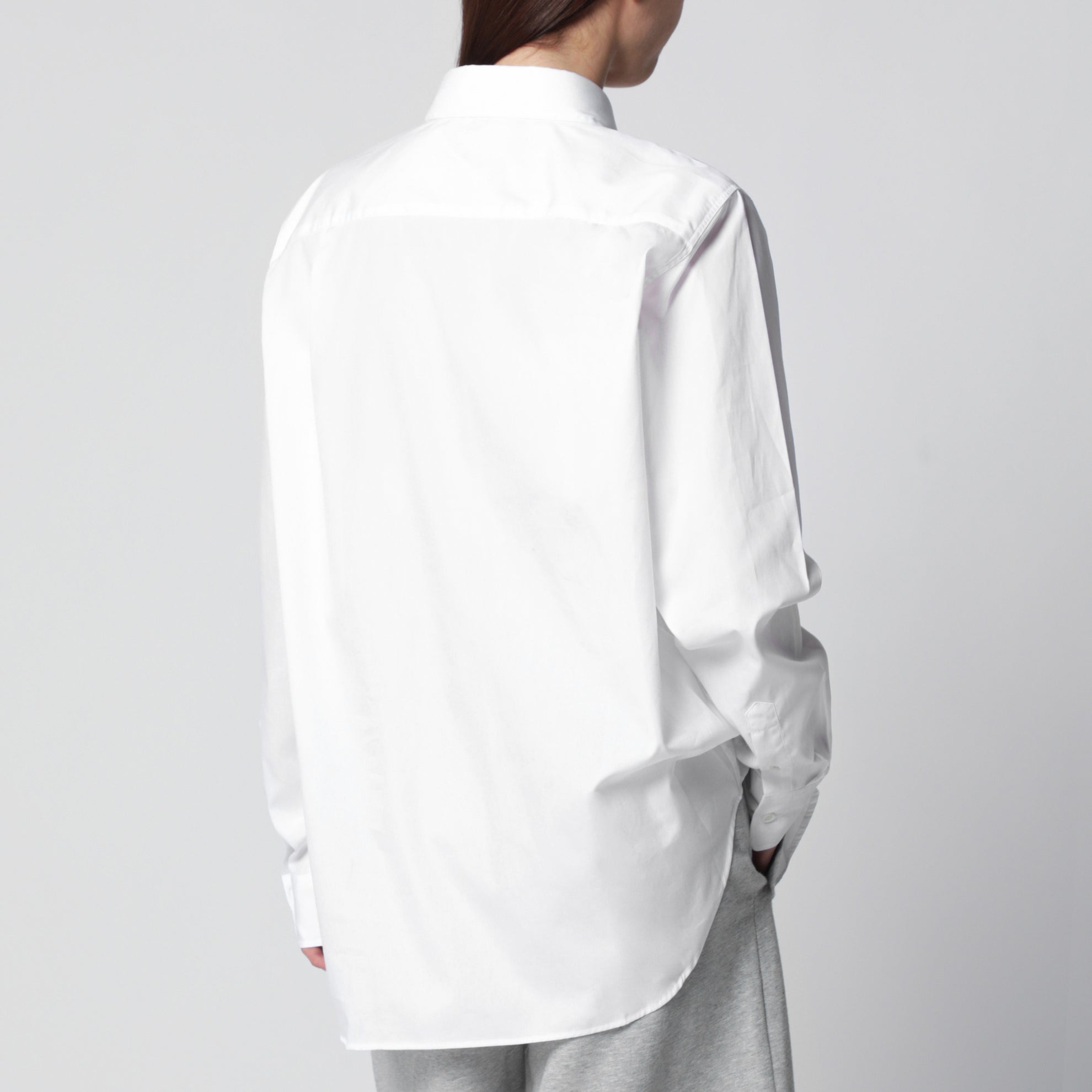 White button-down cotton shirt