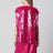 Fuchsia silk top with sequins