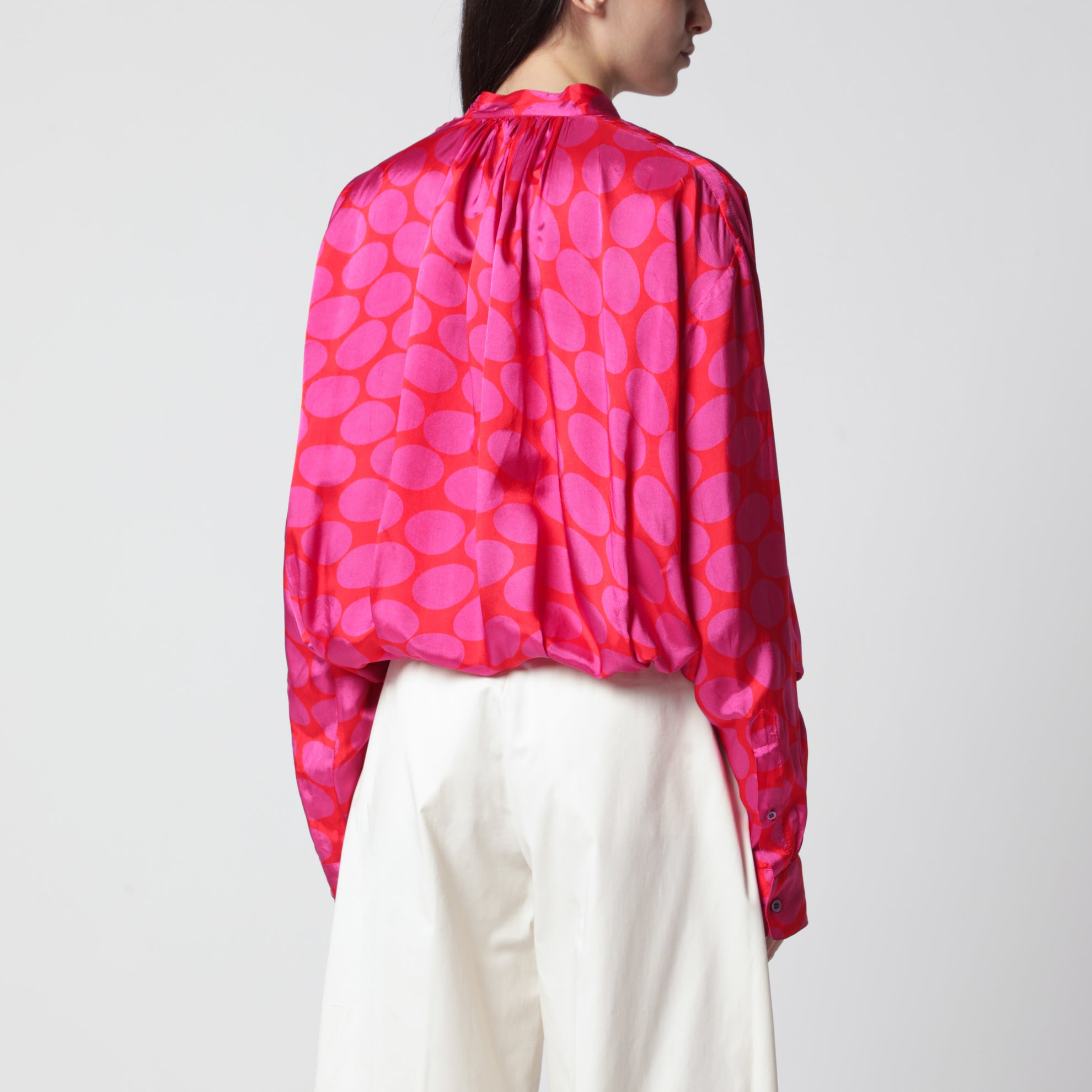 Chemise croisée avec imprimé Fuchsia