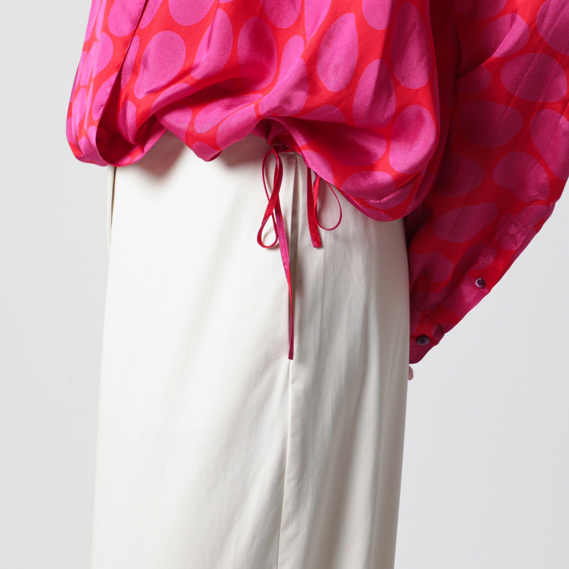 Chemise croisée avec imprimé Fuchsia