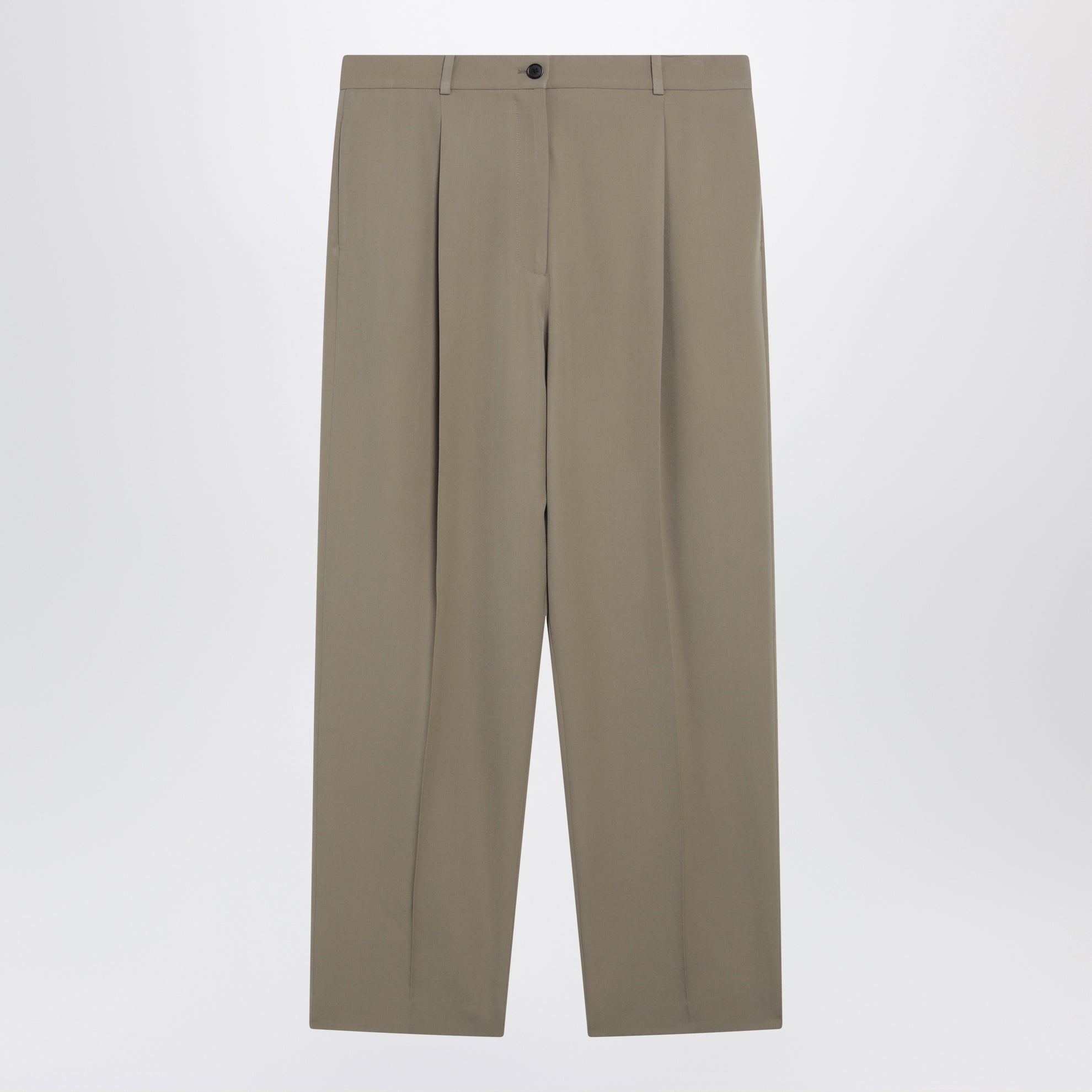 Gianni tapered wool gabardine trousers in beige